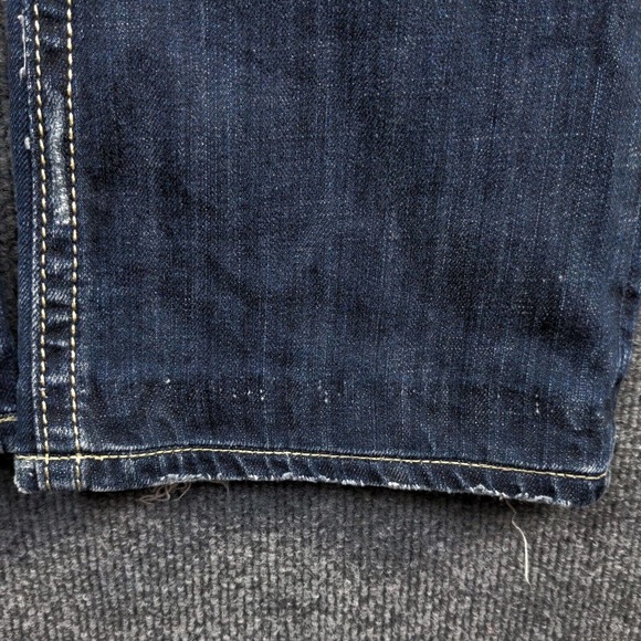 MEK Denim Men's Jeans Blue 27x34 Oaxaca Easy Dark Wash Denim Distressed Pockets - Picture 9 of 15